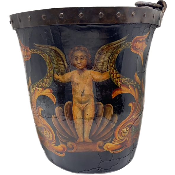 The Gucci of fire bucket, a Newcastle Fire Office fire bucket (courtesy of AVIVA Archive)